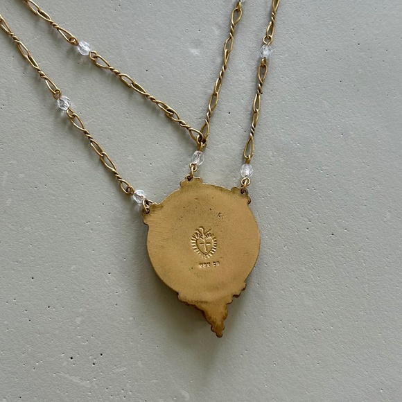 VIRGINS SAINTS & ANGELS VSA SAN BENITO CROSS NECKLACE GOLD W SWAVORSKI CRYSTALS - Picture 5 of 7